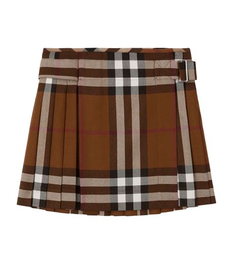 burberry classic plaid skirt|Burberry check wool pleated skirt.